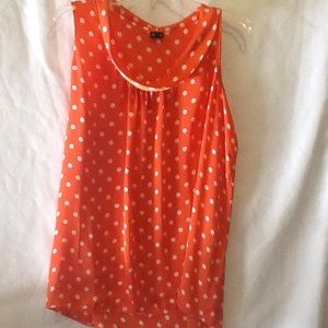 Orange & White polka dot shirt